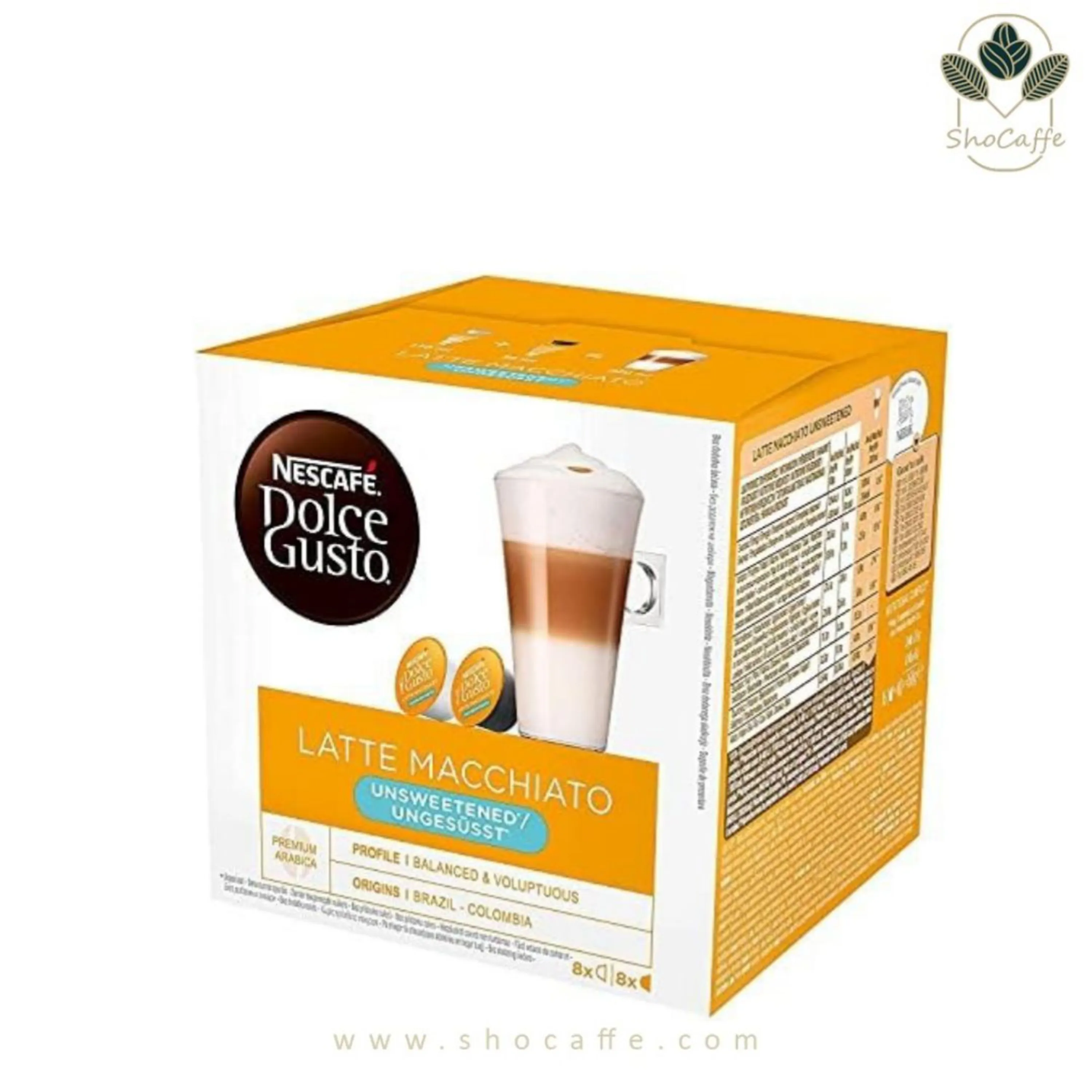 کپسول قهوه دولچه گوستو مدل لاته ماکیاتو آن سوییت Latte Macchiato Unsweetened